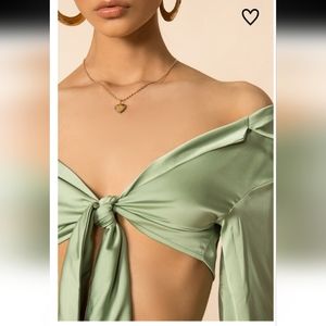 SUPERDOWN satin top NWT